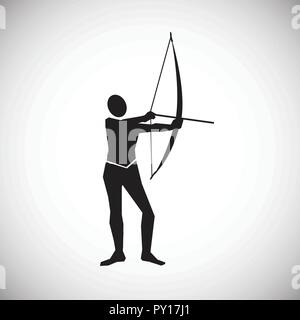 Archer on white background Stock Vector