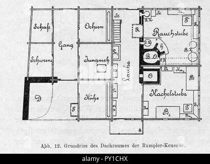 Bünker 1902 S 032 Rumpler Kraut Seeboden Grundriss 2. Stock Photo