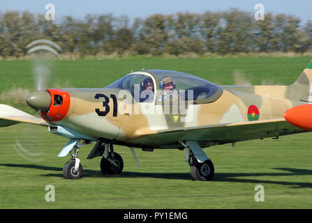 SIAI MARCHETTI SF.260W Warrior G-NRRA BF8431 of Geoffrey Boot Royal Aero Club RAeC Air Race Series at Great Oakley airfield, Essex, UK. Private flying Stock Photo