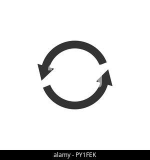 Circle arrow icon. Vector illustration, flat design. Stock Vector