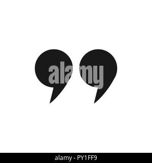 Quote icon. Vector illustration, flat design style. Stock Vector