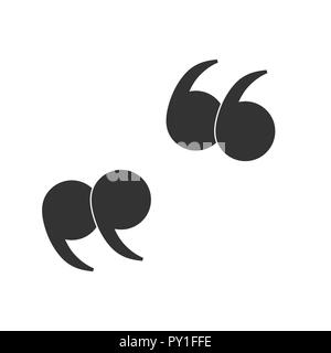 Quote icon. Vector illustration, flat design style. Stock Vector