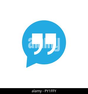 Quote icon. Vector illustration, flat design style. Stock Vector