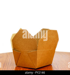 Open box made from corrugated fibre board Stock Photo