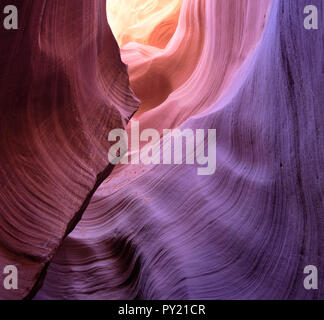 Colorful walls of the Antelope Canyon, Page, Arizona, USA Stock Photo