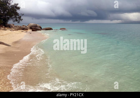 Incoming storm from Nudey Beach, Fitzroy Island, Great Barrier Reef, near Cairns, Queensland, Australia Stock Photo