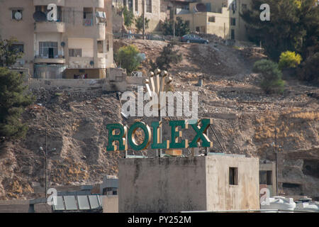 Amman Jordan October 16 2018 View of an advertising sign with