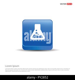 Flask icon - 3d Blue Button Stock Vector Image & Art - Alamy