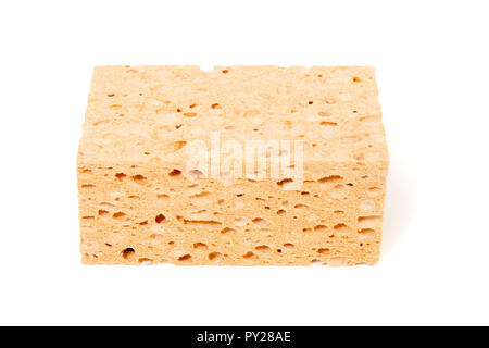 Yellow porous sponges on a white background 5333996 Stock Photo at