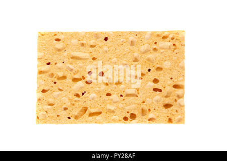 Yellow porous sponges on a white background 5333996 Stock Photo at