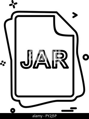 JAR file type icon design vector Stock Vector