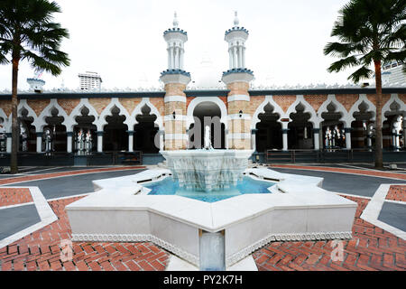 The Jamek mosque in the city center of Kuala Lumpur, Malaysia. Stock Photo