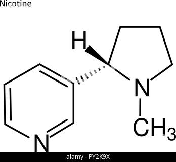 Skeletal formula. stimulant molecule Vector illustration Stock Vector