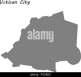 High quality map of Vatican City . Vector illustration Stock Vector
