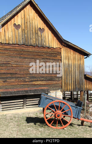 Historical Burner Barn from 1860 at Luray Valley Museum, VA, USA Stock Photo