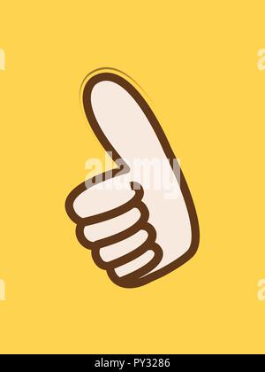 vector stickers of Very good thumb gesture Stock Vector