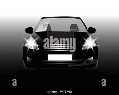 Vector sports car front view Stock Vector