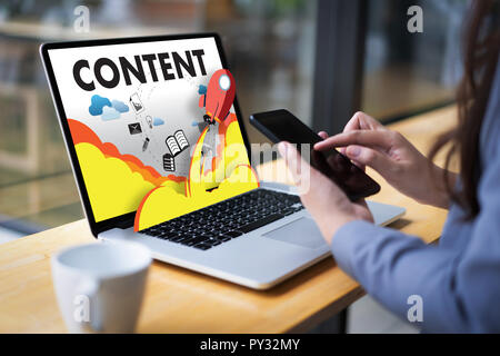 CONTENT marketing Data Blogging Media Publication Information Vision Content Concept Stock Photo