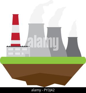 Nuclear power plant. Energy conceptual image Stock Vector