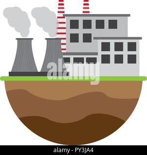 Nuclear power plant. Energy conceptual image Stock Vector