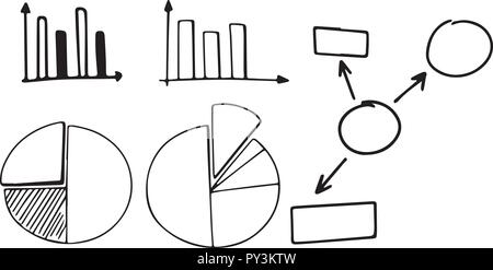 Set of doodle infrographics illustration Stock Vector