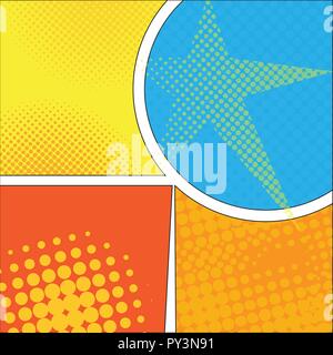 Colored comic page Stock Vector