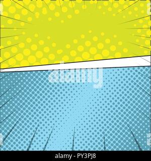 Colored comic page Stock Vector