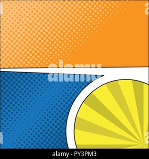 Colored comic page Stock Vector