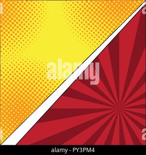 Colored comic page Stock Vector