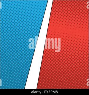 Colored comic page Stock Vector