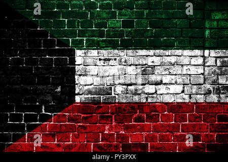 Kuwait flag is painted onto an old brick wall Stock Photo - Alamy