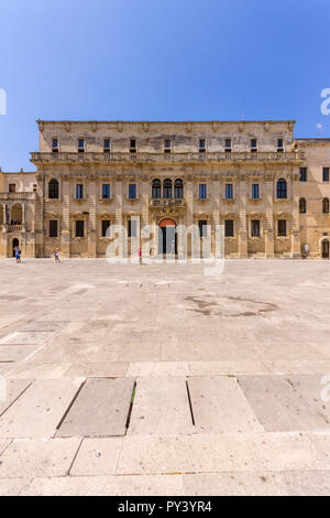 Italy, Apulia, Lecce, Palazzo del Seminario in Duomo square Stock Photo