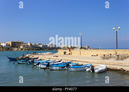 Italy, Apulia, Otranto, pier Stock Photo