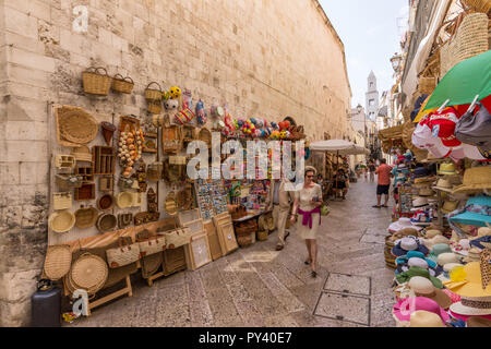 Italy, Apulia, Bari, souvenir shops in old town Stock Photo