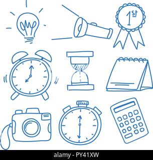 A Set of Doodle Symbol illustration Stock Vector