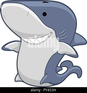 Illustration of a Shark Smiling Stock Photo