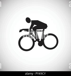 Cycling on white background Stock Vector