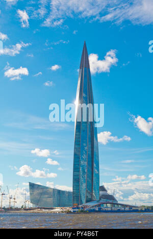 Lakhta Center, tallest building in Europe, Gazprom headquarters, Lakhta, Saint Petersburg, Russia Stock Photo