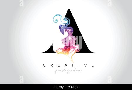 J Vibrant Creative Leter Logo Design with Colorful Smoke Ink Flowing ...