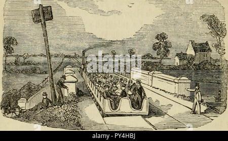 'The roads and railroads, vehicles, and modes of travelling, of ancient and modern countries; with accounts of bridges, tunnels, and canals, in various parts of the world ..' (1839) Stock Photo