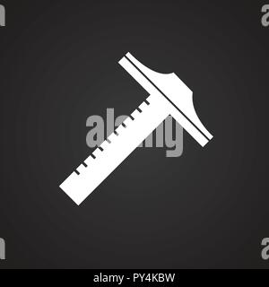 Caliper tool on black background Stock Vector