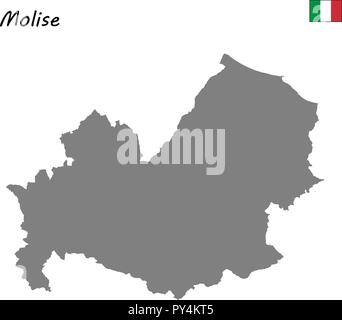 High Quality map of Molise is a region of Italy Stock Vector