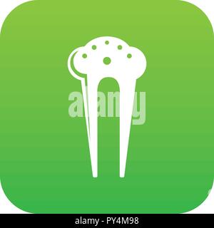 Hair fix clip icon green vector Stock Vector