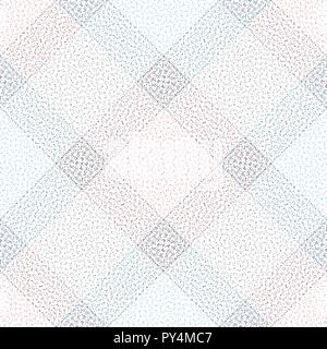 Dots stripes vector seamless pattern. Abstract dotted lattice background. Scottish cell modern background for surface design, textile, wrapping paper, Stock Vector