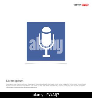 Microphone icon - Blue photo Frame Stock Vector