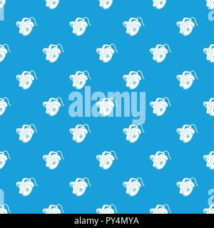 Circular saw pattern vector seamless blue Stock Vector