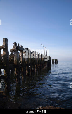 Derelict pier at Craigendoran, near Helensburgh on the River Clyde. Stock Photo