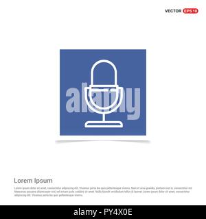 Microphone icon - Blue photo Frame Stock Vector