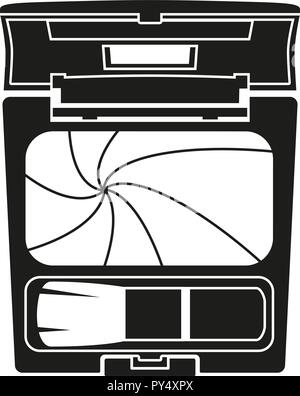 Black and white blusher with brush silhouette Stock Vector