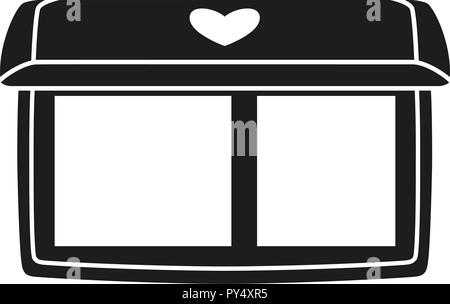 Black and white 2 color blusher silhouette Stock Vector